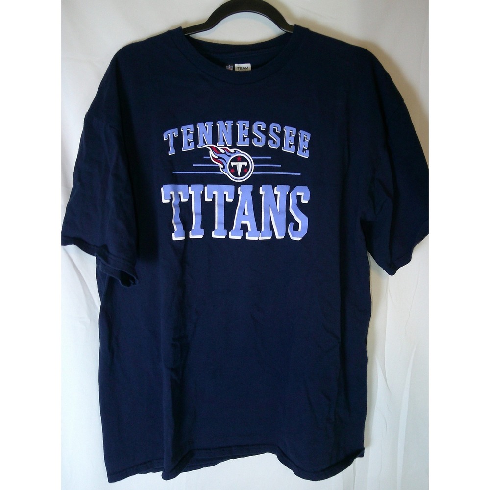 NFL Team Apparel Tennessee Titans Navy Blue Graphic T-Shirt Mens XL Football Tee